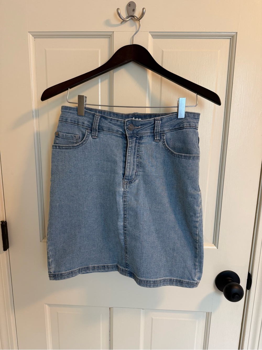 Light Blue Denim Mini Skirt